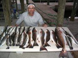 Table of reds and trout.